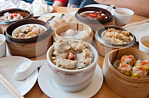 Dim Sum is a Chinese-style food. A popular dish to eat in the morning