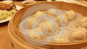 Traditional chinese dumpling breakfast called Xiao Long Bao