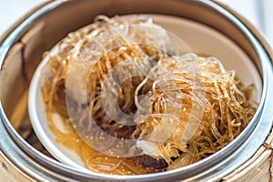 Dim sum Sea Bass with vermicelli