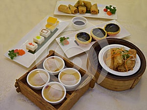 Dim sum is a style of Chinese cuisine, particularly Cantonese. photo