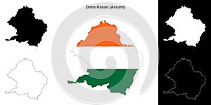 Dima Hasao outline map