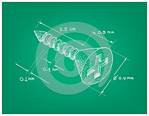 Dimension of Cross Recessed Countersunk Head