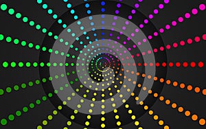 Dimension Dots in Circular Composition - Color Spectrum Background