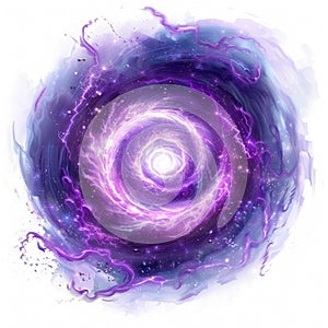 Dimension with swirling vortexes of magical energy spell effects.