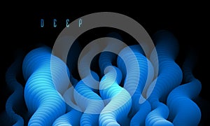 Dimensional gradient shape element for design, abstract colorful fluid vector background, flowing 3D wave, color dynamic motion