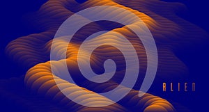 Dimensional gradient shape element for design, abstract colorful fluid vector background, flowing 3D wave, color dynamic motion