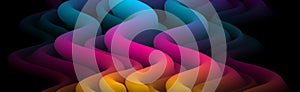 Dimensional gradient shape element for design, abstract colorful fluid vector background, flowing 3D wave, color dynamic motion