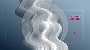 Dimensional gradient shape element for design, abstract colorful fluid vector background, flowing 3D wave, color dynamic motion