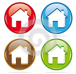 Dimensional house icons