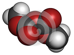 Dimethyl dicarbonate DMDC beverage preservative molecule. Additive added to wine, sport beverages, iced tea, etc. photo