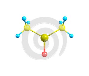 Dimethyl sulfoxide molecule isolated on white photo