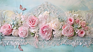 3dimetional luxury rose flowers ornament