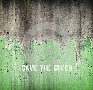 Diminishing green. Ecological concept image photo