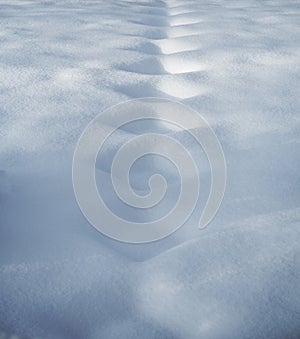 Diminishing pattern in snow