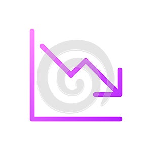 Diminution pixel perfect gradient linear ui icon