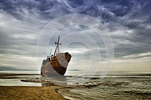 Dimitrios is an old ship wrecked on the Greek coast and abandoned on the beach