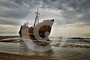 Dimitrios is an old ship wrecked on the Greek coast and abandoned on the beach