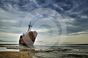 Dimitrios is an old ship wrecked on the Greek coast and abandoned on the beach