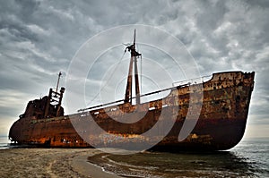 Dimitrios is an old ship wrecked on the Greek coast and abandoned on the beach