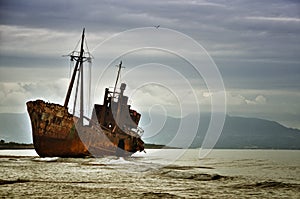 Dimitrios is an old ship wrecked on the Greek coast and abandoned on the beach