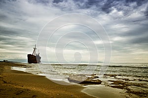 Dimitrios is an old ship wrecked on the Greek coast and abandoned on the beach