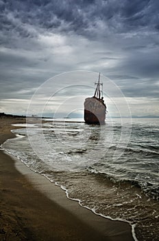 Dimitrios is an old ship wrecked on the Greek coast and abandoned on the beach