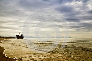 Dimitrios is an old ship wrecked on the Greek coast and abandoned on the beach