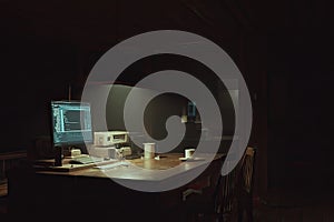 Nighttime Coder's Desk