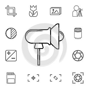dimmer for camera icon. Detailed set of photo camera icons. Premium quality graphic design icon. One of the collection icons for w