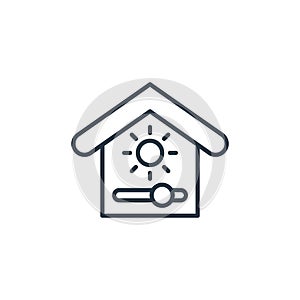 dimmer icon vector from smarthome concept. Thin line illustration of dimmer editable stroke. dimmer linear sign for use on web and