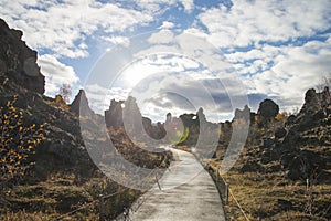 Dimmuborgir Dark Castle, East of Myvatn lake, Iceland