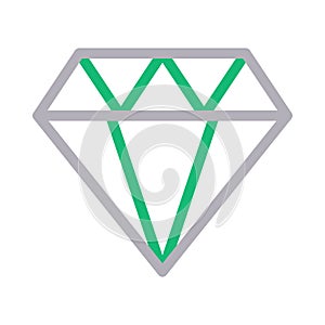 Dimond vector color line icon photo