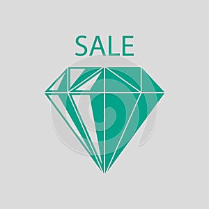 Dimond With Sale Sign Icon photo