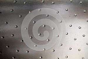 Dimpled frosted glass close up