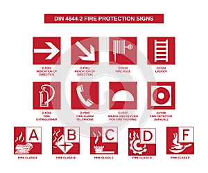 din 4844-2 fire protection signs