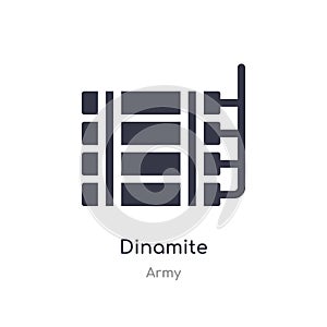 dinamite icon. isolated dinamite icon vector illustration from army collection. editable sing symbol can be use for web site and