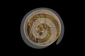 20 dinar yugoslavian coin