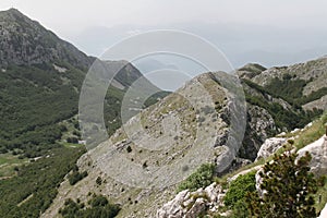 Dinaric Alps in the Lovcen National Park in Montenegro