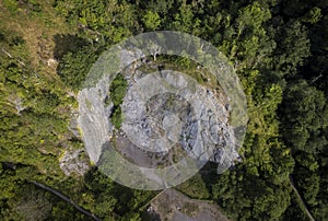 Dinas Rock from above