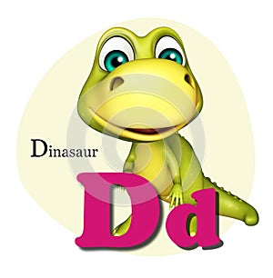 Dinasour wild animal with alphabate