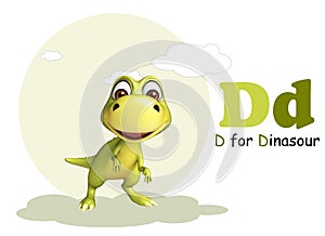 Dinasour wild animal with alphabate