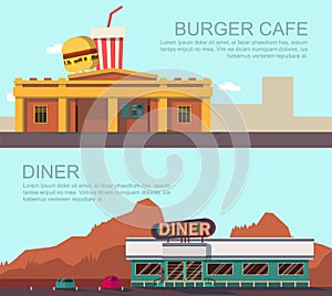 Diner and burger cafe photo