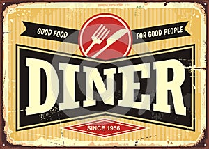 Diner retro sign