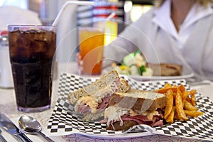 Diner-style Reuben sandwich