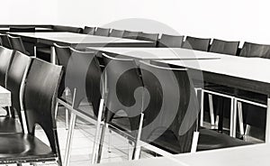 diner tables and chairs, black white