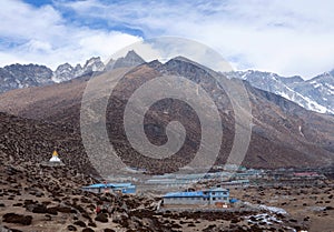 Dingboche village on the way to Everest base camp, Nepal Himalaya