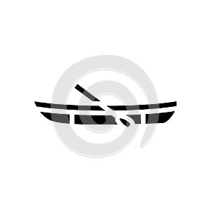 dinghy boat glyph icon vector illustration