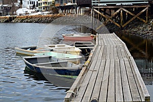 Dinghy boats in Ogunquit Maine
