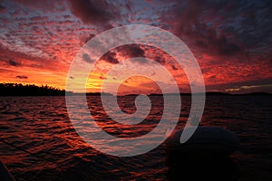 Dinghy in the Sunset