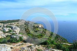 Dingli Cliffs and Filfla Island in Malta